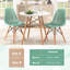 Table de salle à manger 3 pièces Gymax pour 2 personnes, table ronde moderne et 2 chaises avec pieds en bois-2051840094