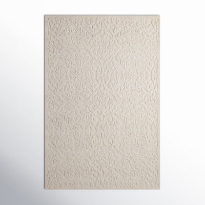 Naomi Floral Handmade Tufted Wool Ivory Area Rug