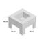 Square Polyresin Wood Burning Fire Pit