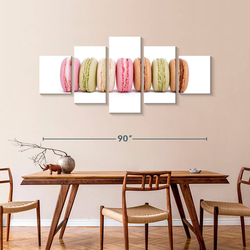 Assorted Macarons, 42" H x 92" W