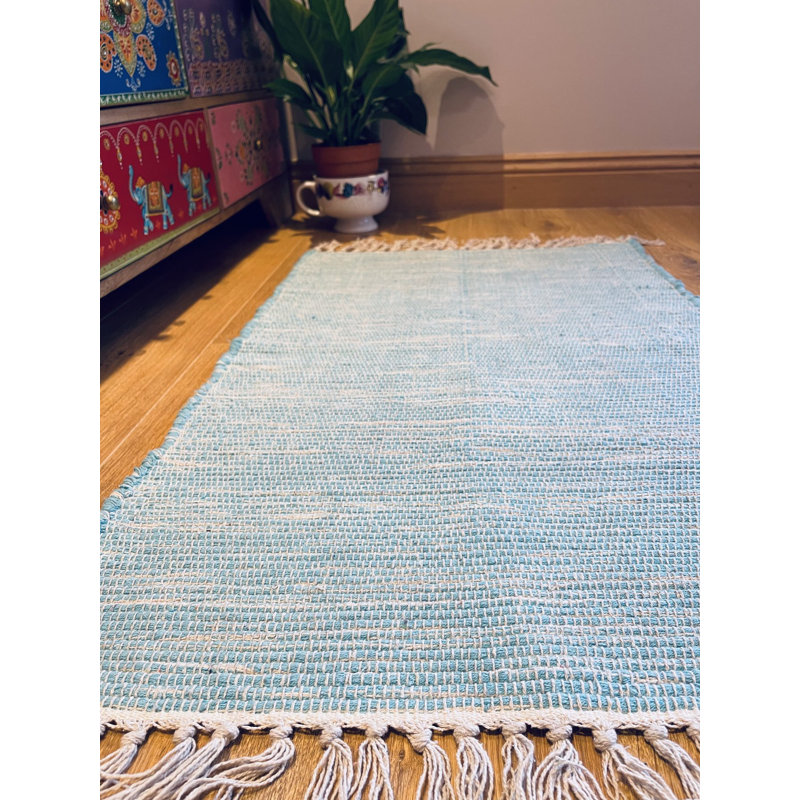 Edom Cotton Hand Woven Area Rug, Rectangle 120 x 180cm