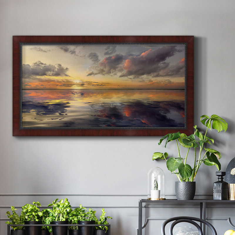" Endless ", 21" H x 37" W x 2.5" D, Dark Brown Frame