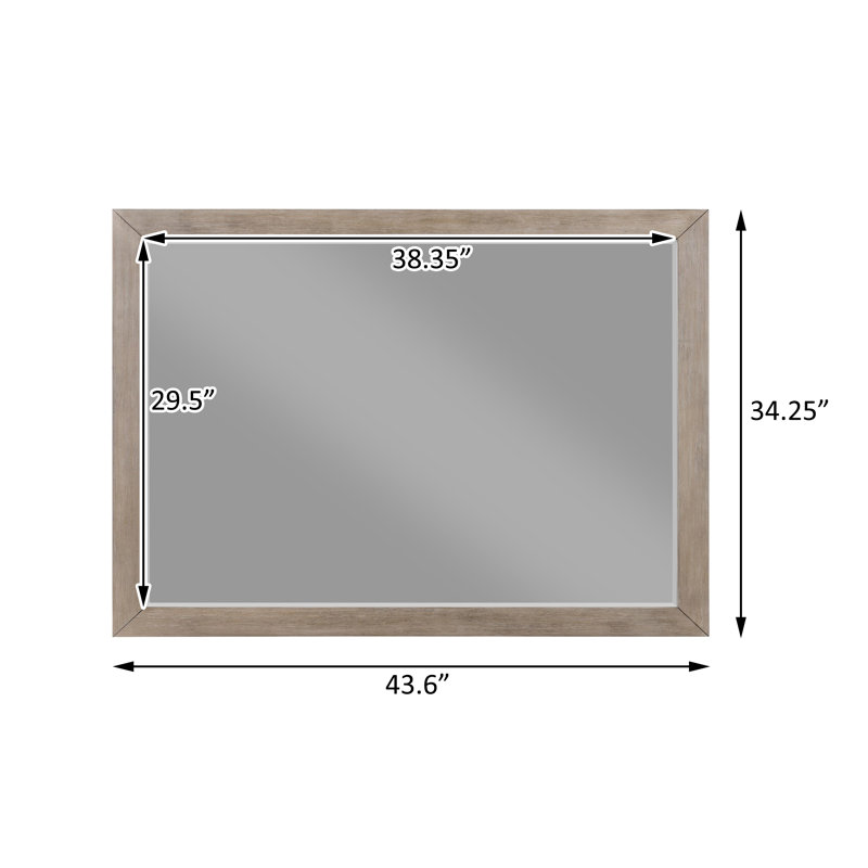 Miroir de commode brun orge