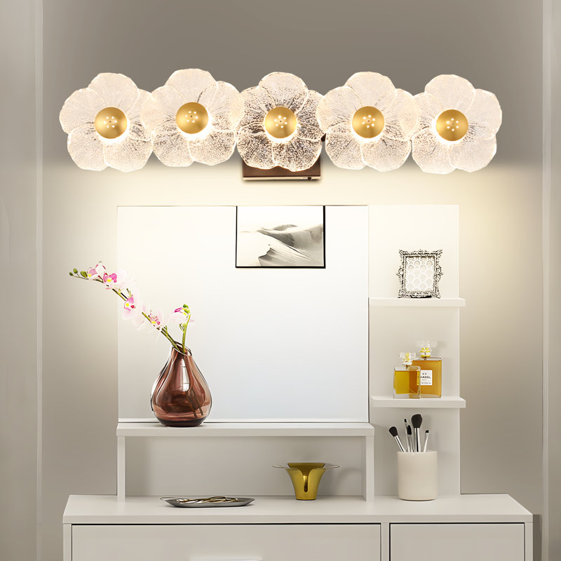 Éclairage pour meuble-lavabo à intensité variable MantoLite, Noir mat, H 8,2 po x l 26,7 po x P 5,9 po, 5 Lights