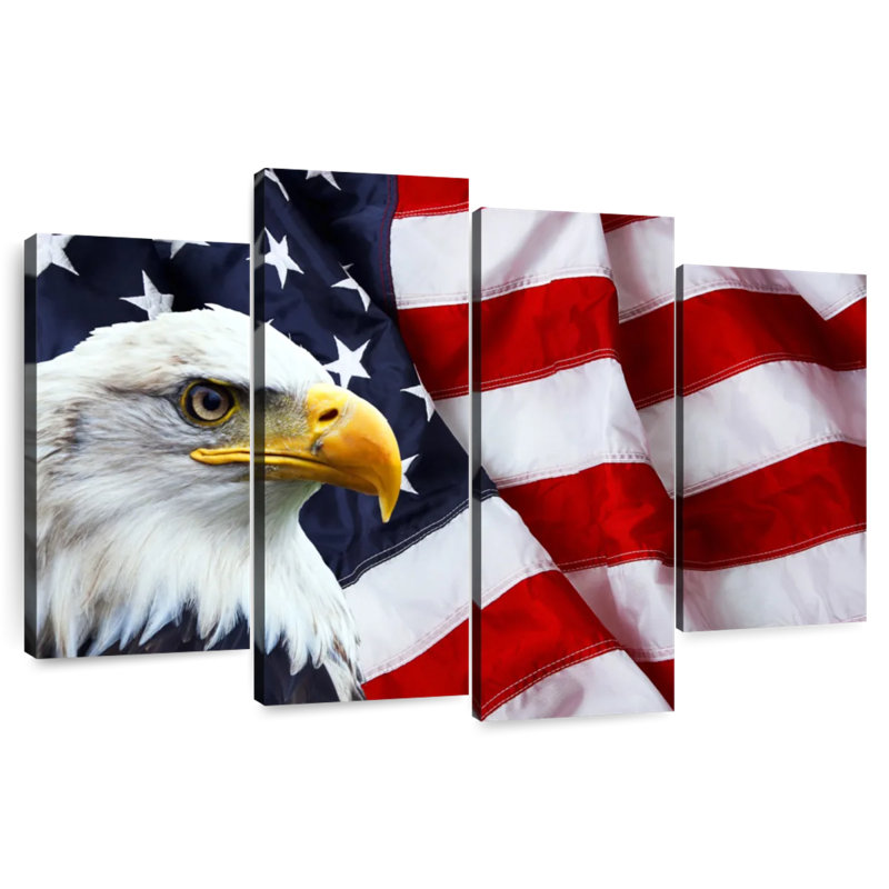American National Bald Eagle, 54" H x 84" W