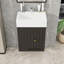 Bathroom Vanity with Ceramic Sink, Side Shelf and Storage Drawer-2082252375