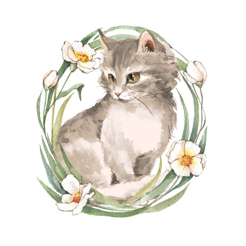 Cat - Wrapped Canvas Painting, 122cm H x 122cm W x 3.8cm D