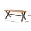 Table de salle à manger en bois avec pieds en fer, 69,98 l 35,11 po 30,02 H pieds