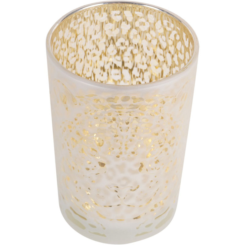 Glass Tabletop Votive Holder, 18cm H  x 12cm W  x 12cm D