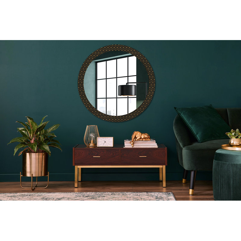 Huldar Glass Flat Wall Mirror, 90 cm H x 90 cm W