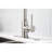 Pull Down Kitchen Faucet In Brushed Nickel - Stainless Steel, 360 Rotating Nozzle For Versatile Water Usage, Single Handle Easy Temperature And Flow Control, Corrosion Treatment Finish, Rotatable-1963427290