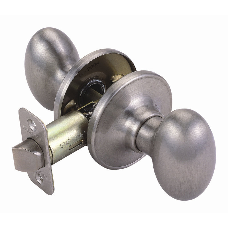 Egg Passage Hall/Closet Door Knob, Satin Nickel