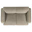 Causeuse à accoudoirs arrondis en tissu Hemington brun-122491407