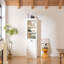Armoire haute avec porte simple et tablettes ouvertes