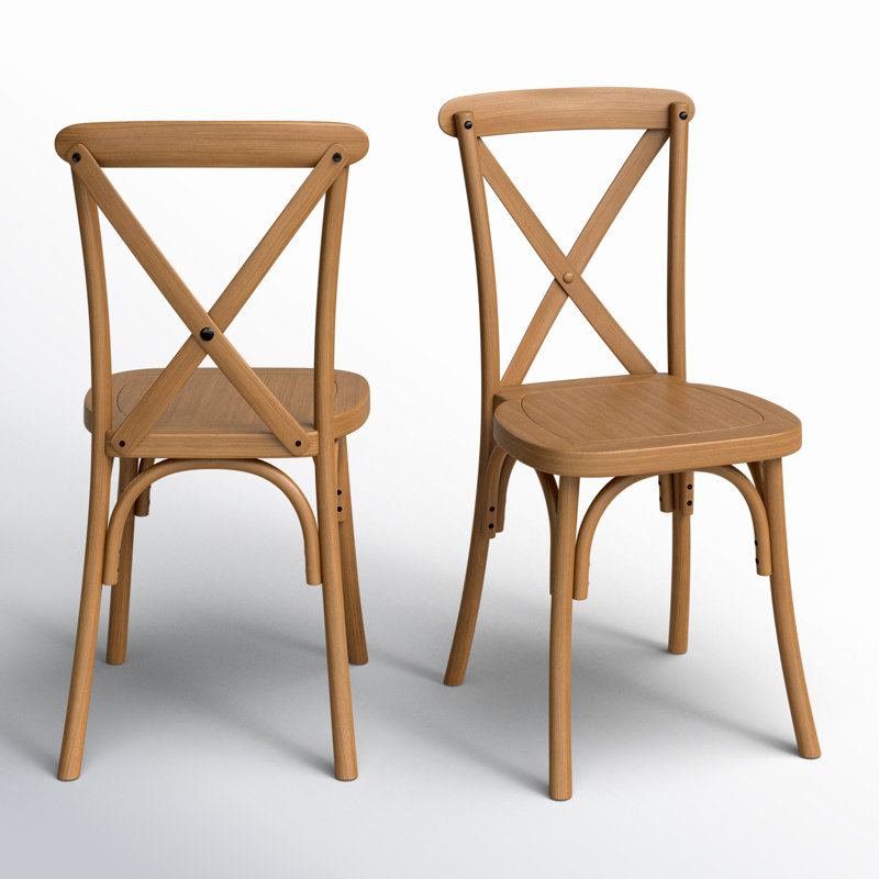 Aliz 18.5'' H Stacking Side Chair, Tan