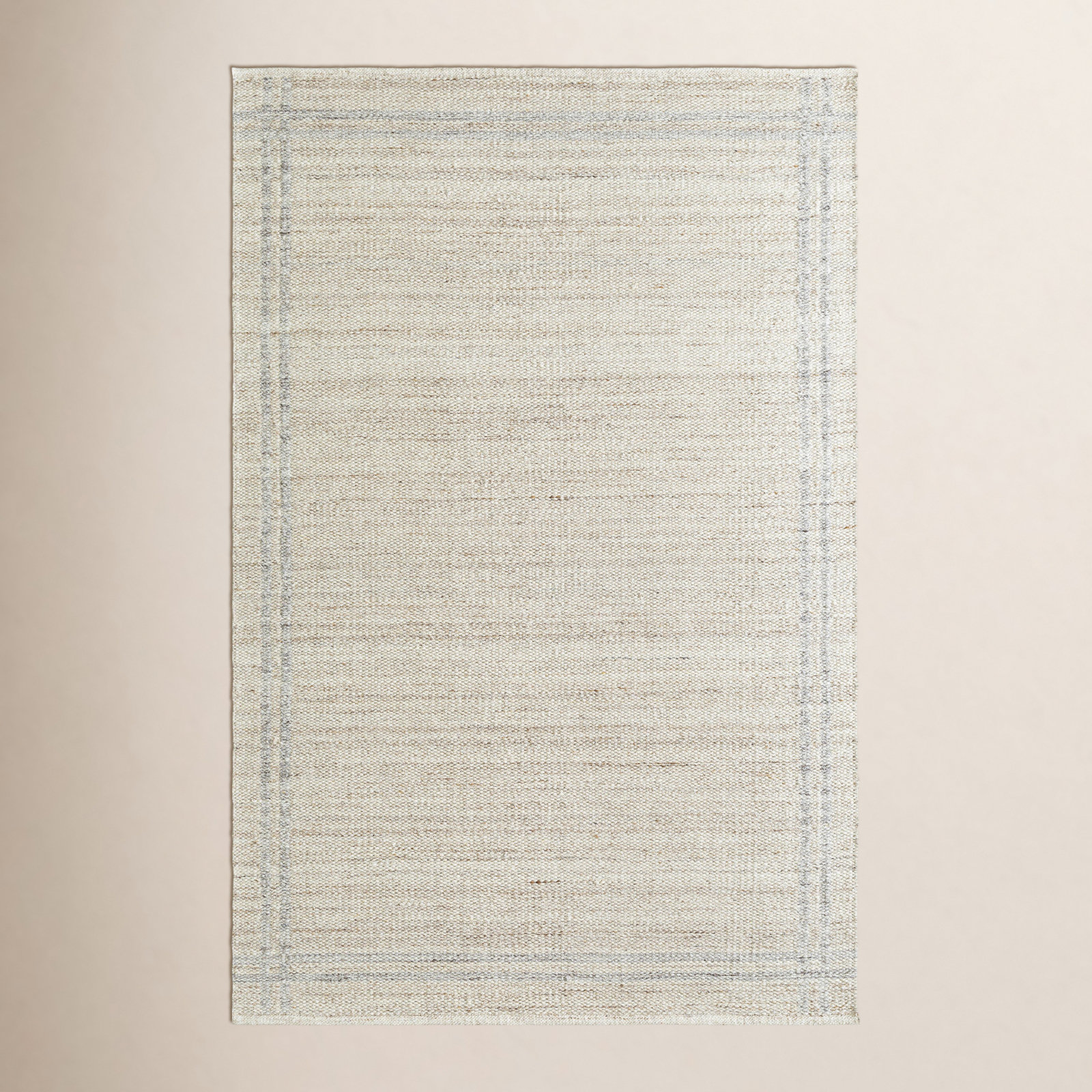 Lavande Wool Area Rug in Ivory, Rectangle 6' x 9'