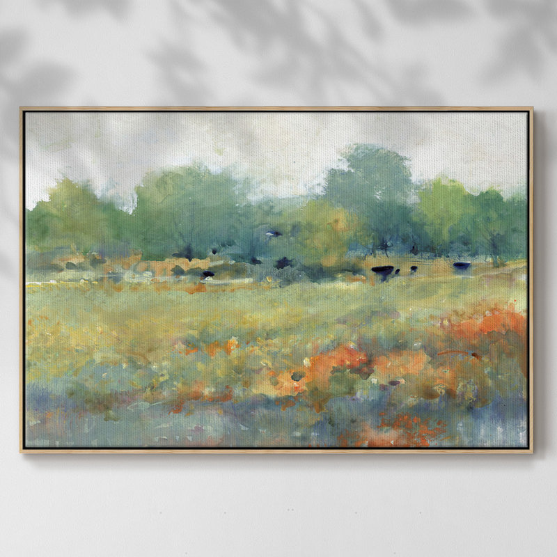 "Paysage terrestre II", reproduction sur toile encadrée, H 17 po x l 25 po x P 2 po, Naturel