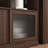 Modern Bar Cabinet With Rotating Top And Ribbed Glass Doors