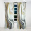Rideau moderne blanc et doré Marble Abstract III - Velours obscurcissant - 1 panneau-107830314