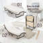 Lit pliant en métal Oscar avec matelas en mousse viscoélastique et sac anti-poussière