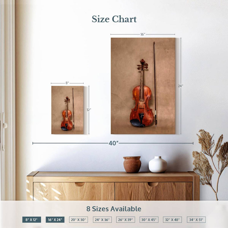 Classical Violin Set, 12" H x 8" W