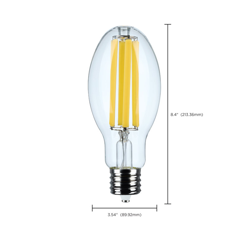 28 Watt LED HID Replacement ED28 4000K Extended Mogul Base Clear 120-277 Range Voltage
