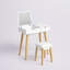 Ensemble coiffeuse avec tabouret et miroir Abrego