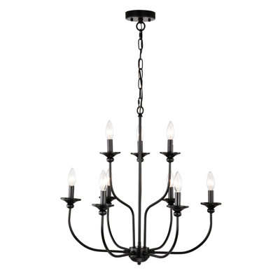 Jillann Iron Wagon Wheel Chandelier