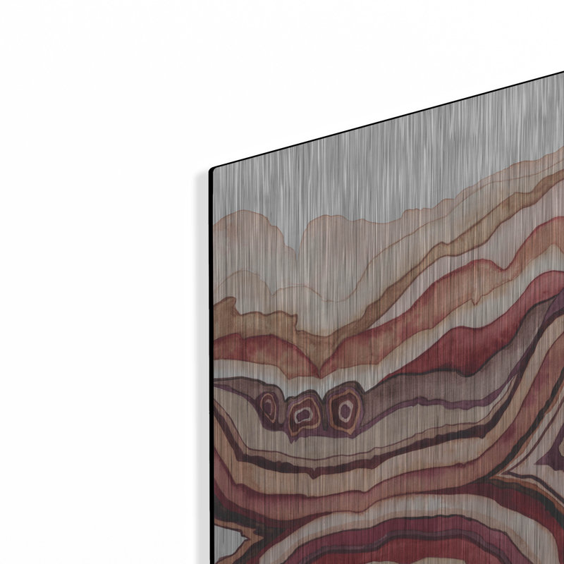 «Quartz Lore III» par Grace Popp, verre d'art mural en métal, H 24 po x l 16 po