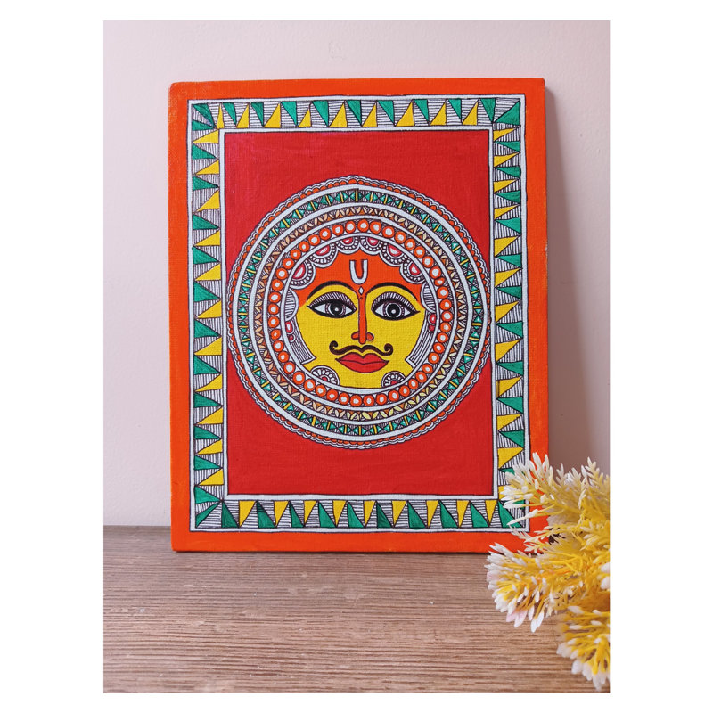 Soleil décoratif | Acrylique sur toile | Par Rina Patwa