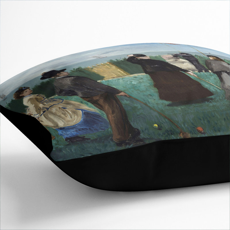 Square Cushion, 40cm H x 40cm W x 15cm D, Black