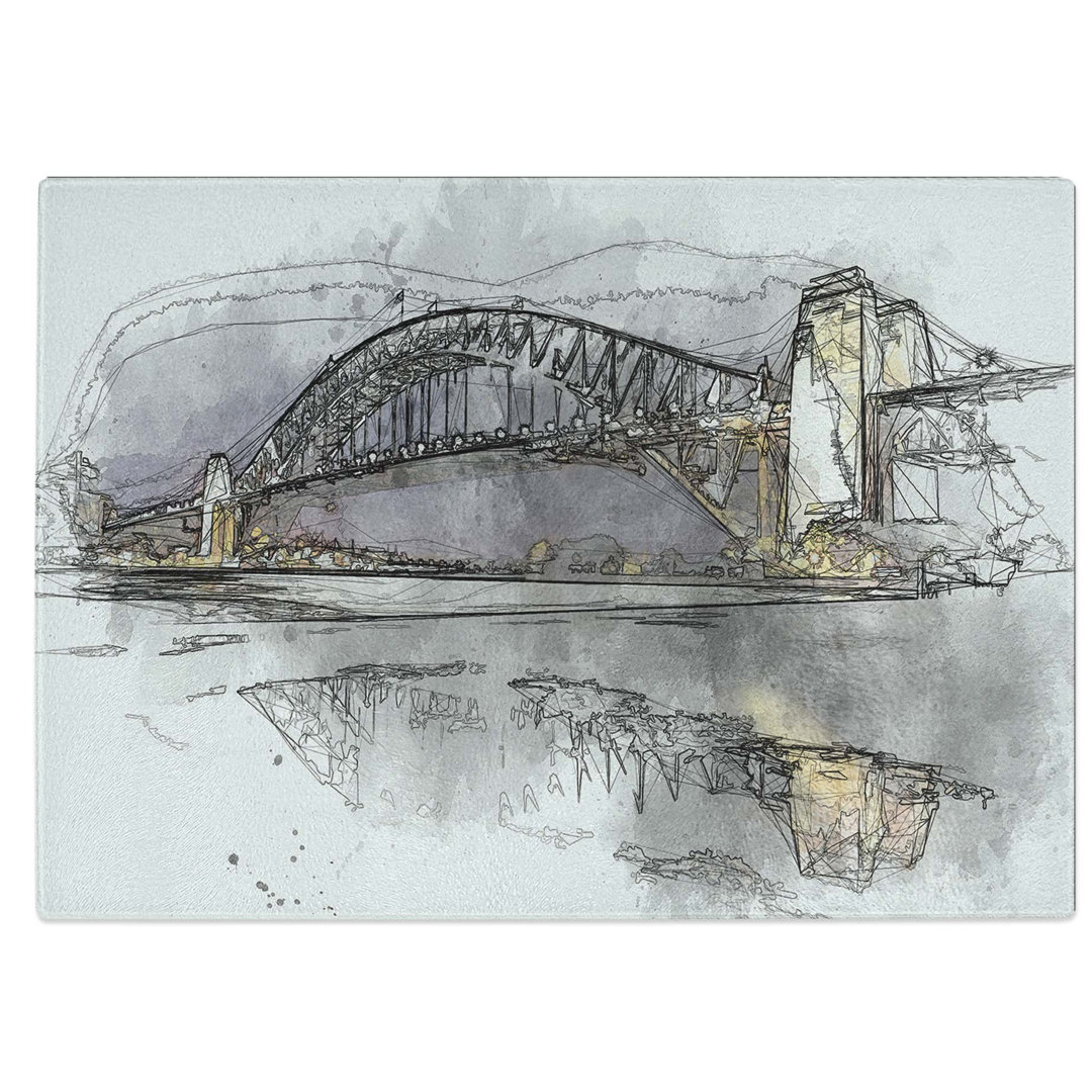 Tempered Glass Sydney Harbour Bridge Australia Chopping Board