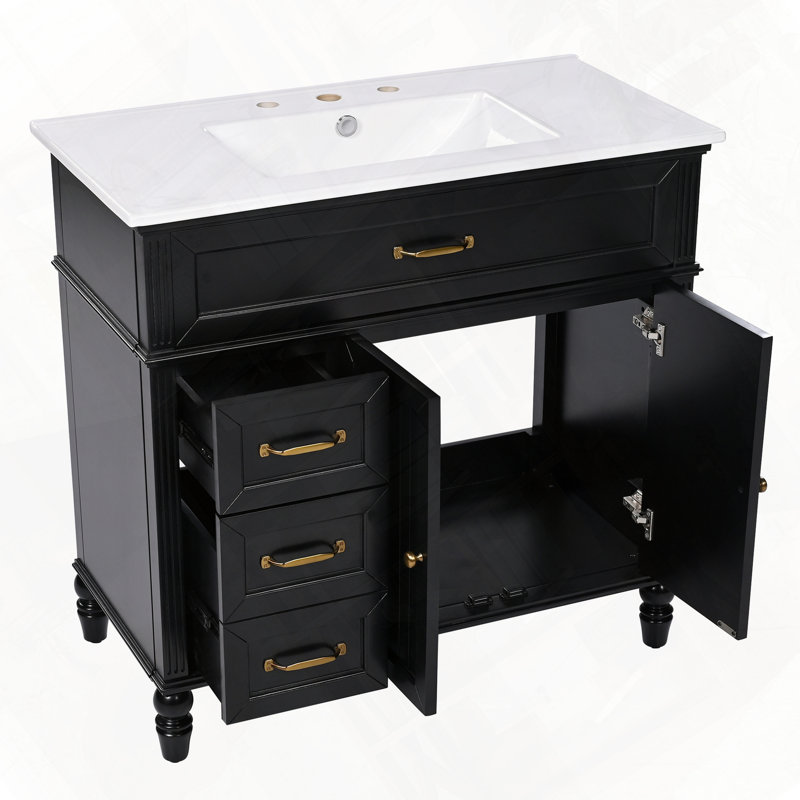 Meuble-lavabo avec évier Armoire de salle de bain avec tiroirs