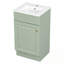 Meuble-lavabo de salle de bain avec lavabo, tablette de porte et tablette réglable-1667409395
