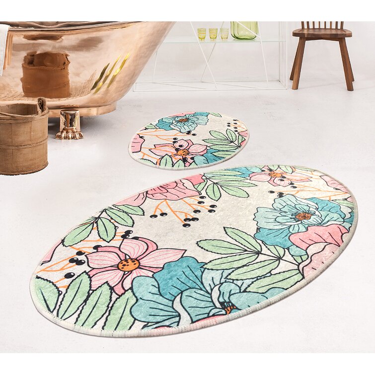 Kessy Bath Rug with Non-Slip Backing