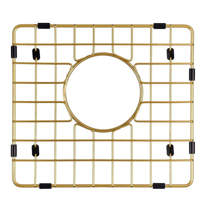 Starstar Sinks Protector Matte Gold 304 Stainless Steel Kitchen Sink Bottom Grid, Rack (13 L X 12 W)