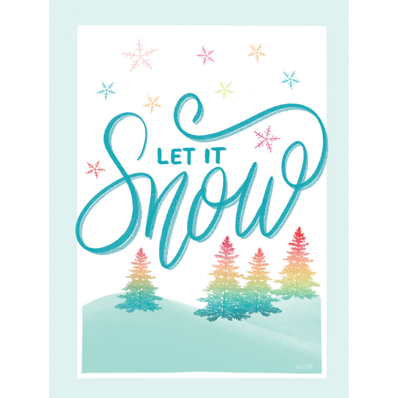 «Let It Snow On Canvas» par House Fenway, art textuel, H 30 po x l 20 po
