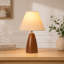 Lampe de table à intensité variable 13,2 "Mid-Century avec base conique et abat-jour en tissu