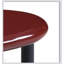 Table de bout rouge Eddie avec plateau en panneau de fibres à densité moyenne durable et base en métal stable, parfaite pour les intérieurs modernes