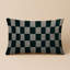 Coussin décoratif à carreaux brun intérieur et extérieur-115218651-115219042