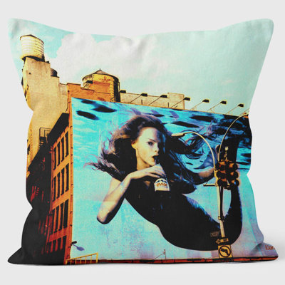 Mermaid in NY 33 - Ella Lancaster Cushion
