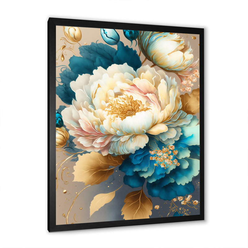 «Vibrant Floral Bunch II», reproduction sur toile, H 40 po x l 30 po x P 1,5 po, Impression noire sur toile encadrée