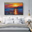 Océan côtier au coucher du soleil, impressions sur toile pour salon, chambre à coucher, décor M13-104074482-104074486