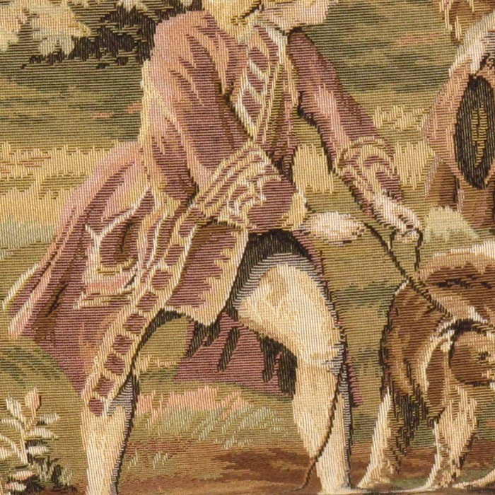 Coussin de tapisserie rétro 20 po, Brun