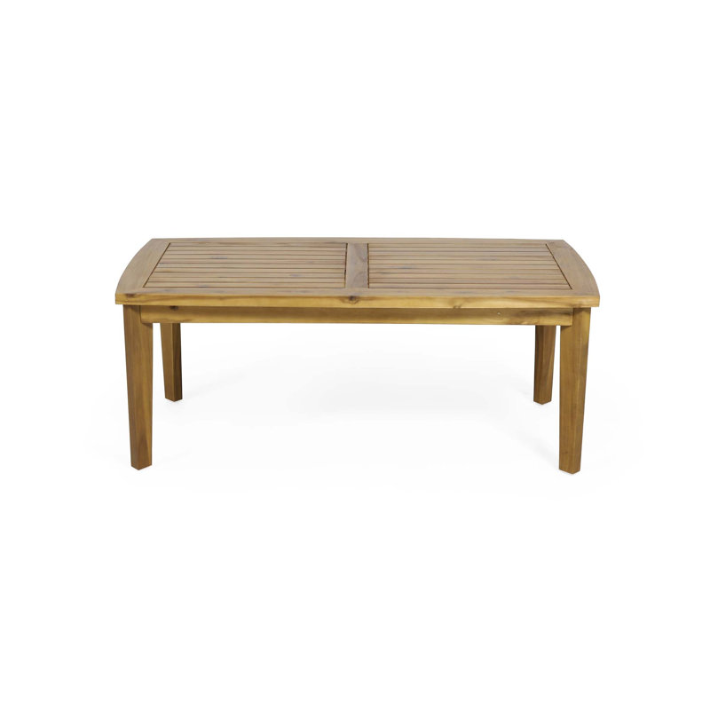 Outdoor Acacia Wood Rectangular Coffee Table