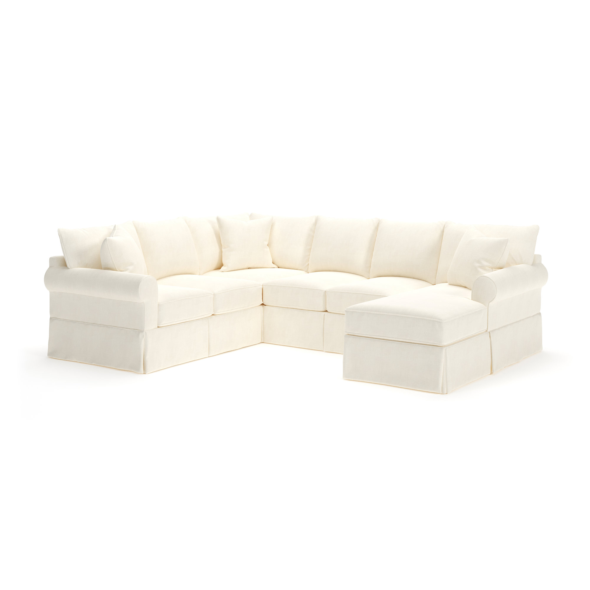 Amari Upholstered U-Sectional, Conversation Pearl Basketweave, Right Hand Facing