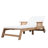 Jans Patio 2-Piece Acacia Wood Sunlounge With Wicker Panels & Ceramic Tile Side Table Set-124885960