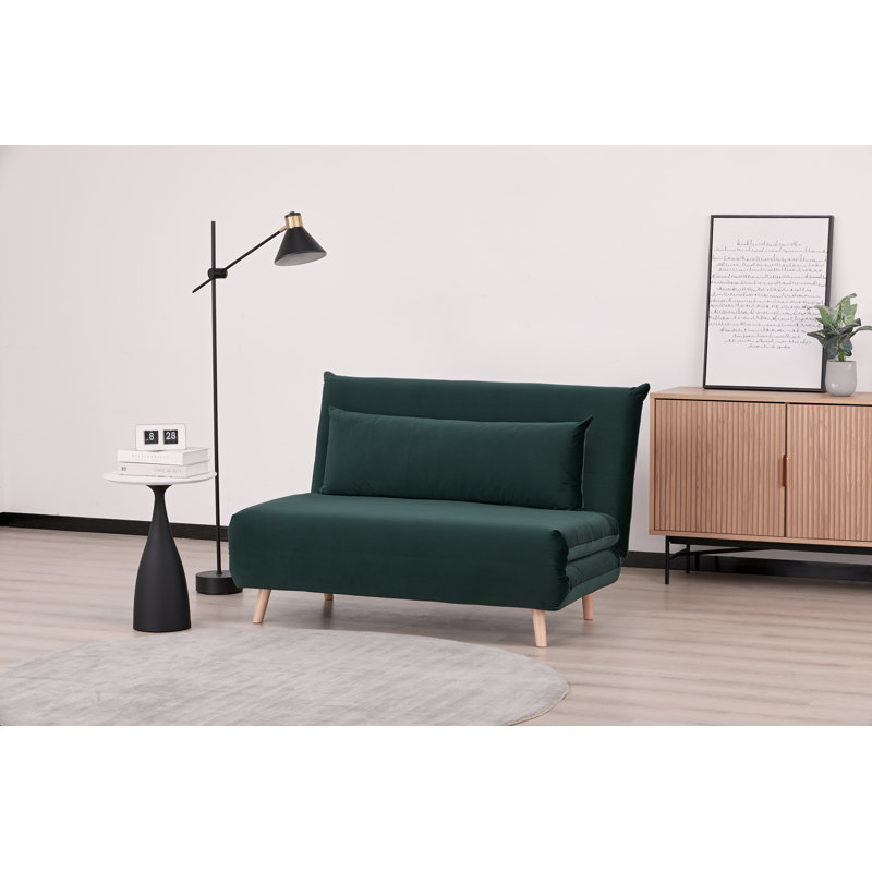 Boonton 2 Seater Velvet Sleeper, Green