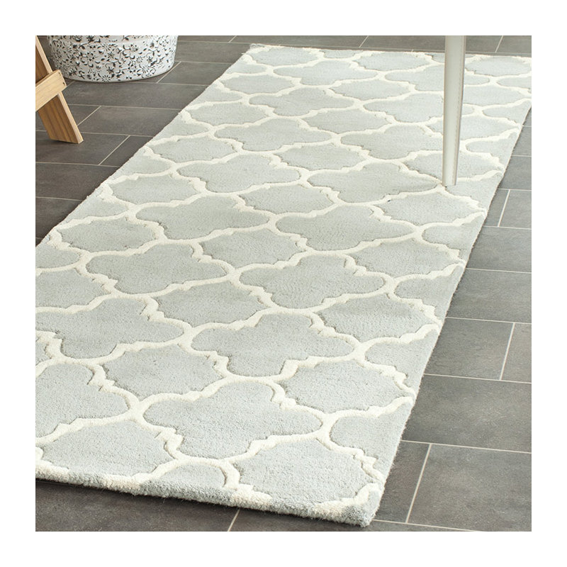 Carolene Hand Tufted Wool Geometric Rug, Runner 2'3" x 11'