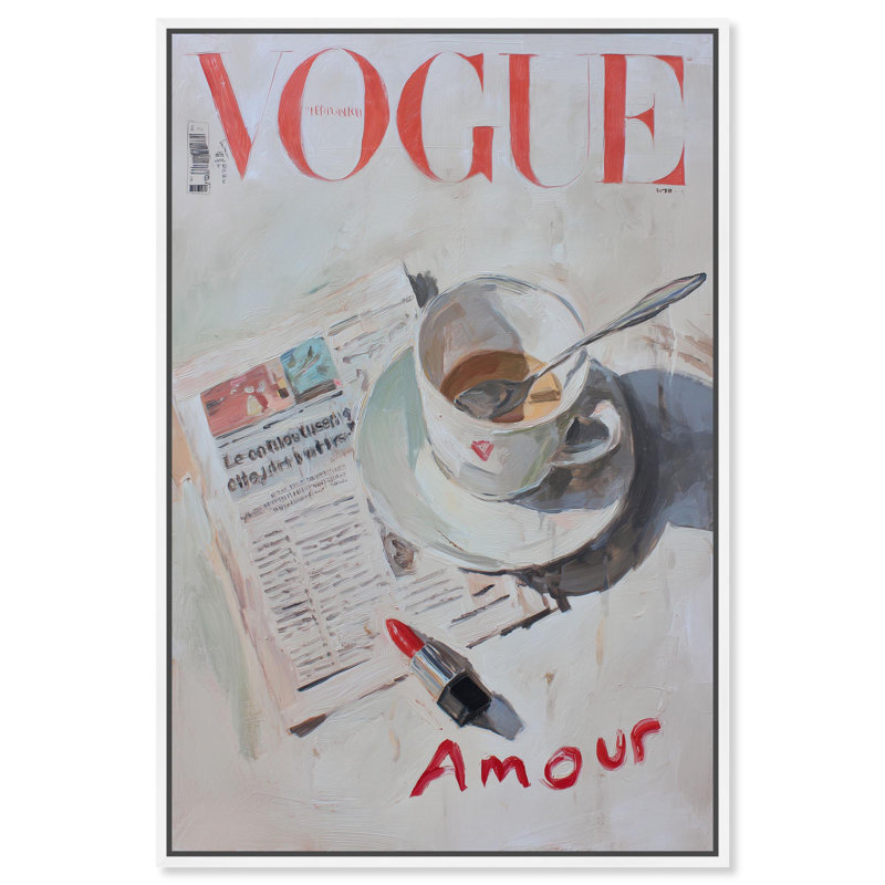 «Vogue Moment Coastal Decor» par Art Remedy, H 54 po x l 36 po, Cadre blanc